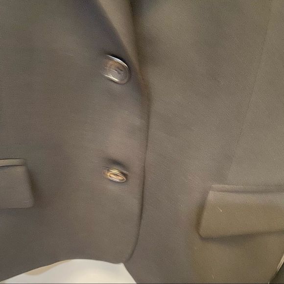 #31 Club Monaco Black two button blazer. No size tag see photos for measurem… - Picture 2 of 8